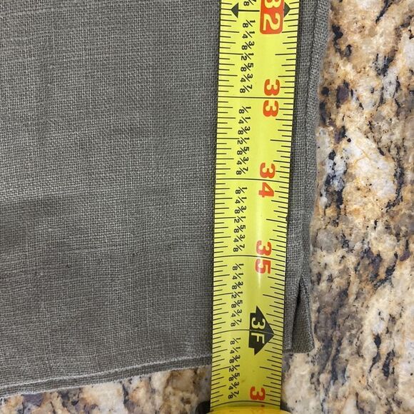 J. Jill 100% linen khaki green color high rise straight leg pants size S - Picture 7 of 9